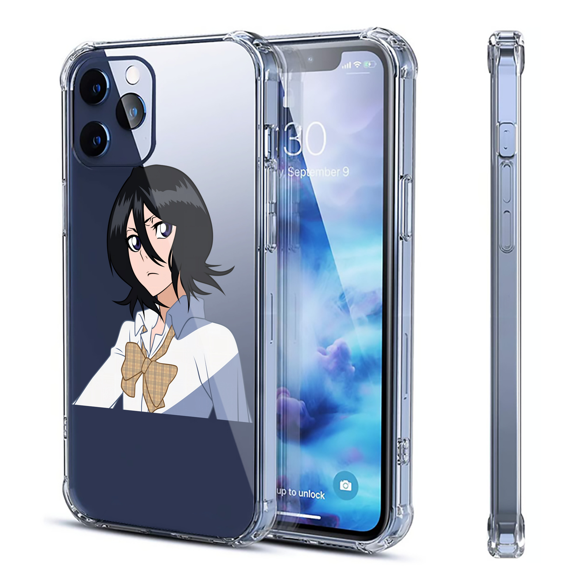 （画像用） ブリーチ 朽木ルキア BLEACH Kuchiki Rukia 【iPhone 12シリーズ対応】透明スマホケース（クリアソフトケース）